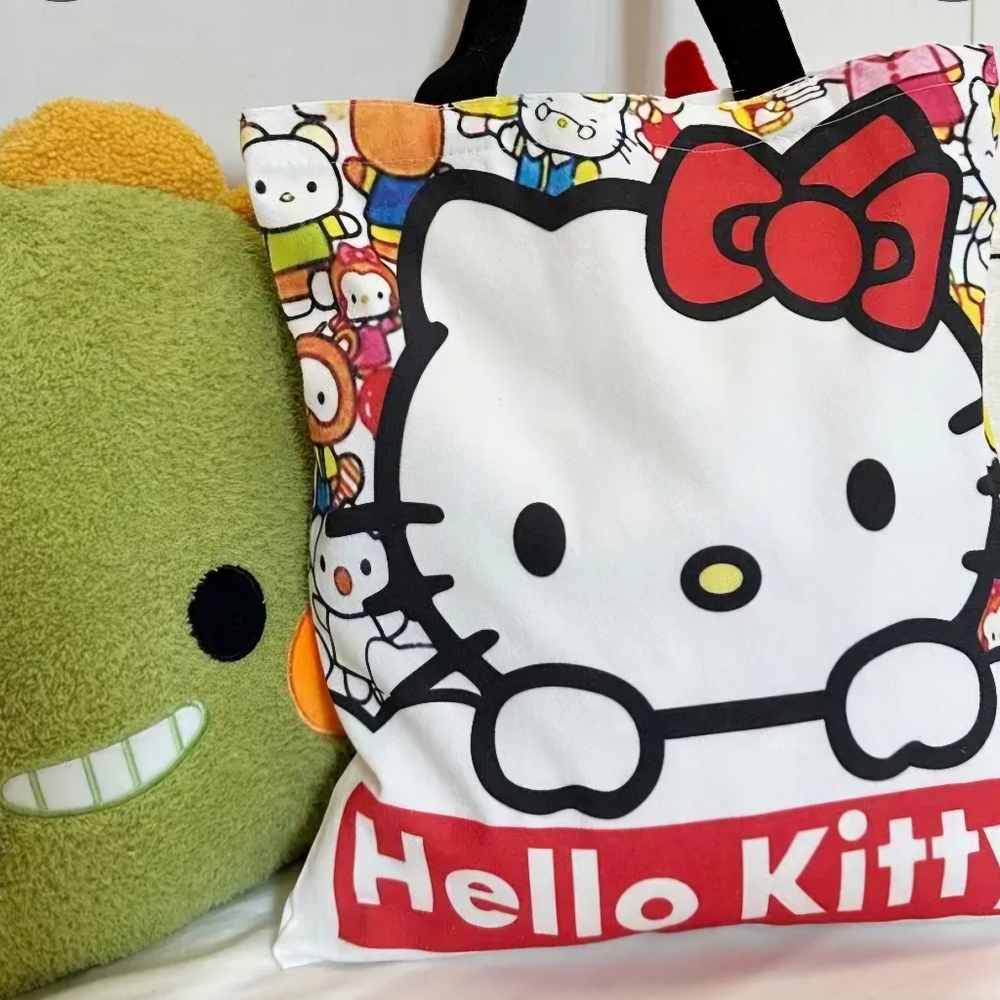 Hello Kitty Red and White Tote Bag with Signature Bow